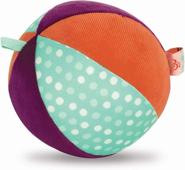 B. Toys — Pelota de Tela Suave con Cascabel (peluche sensorial, 0 meses+)